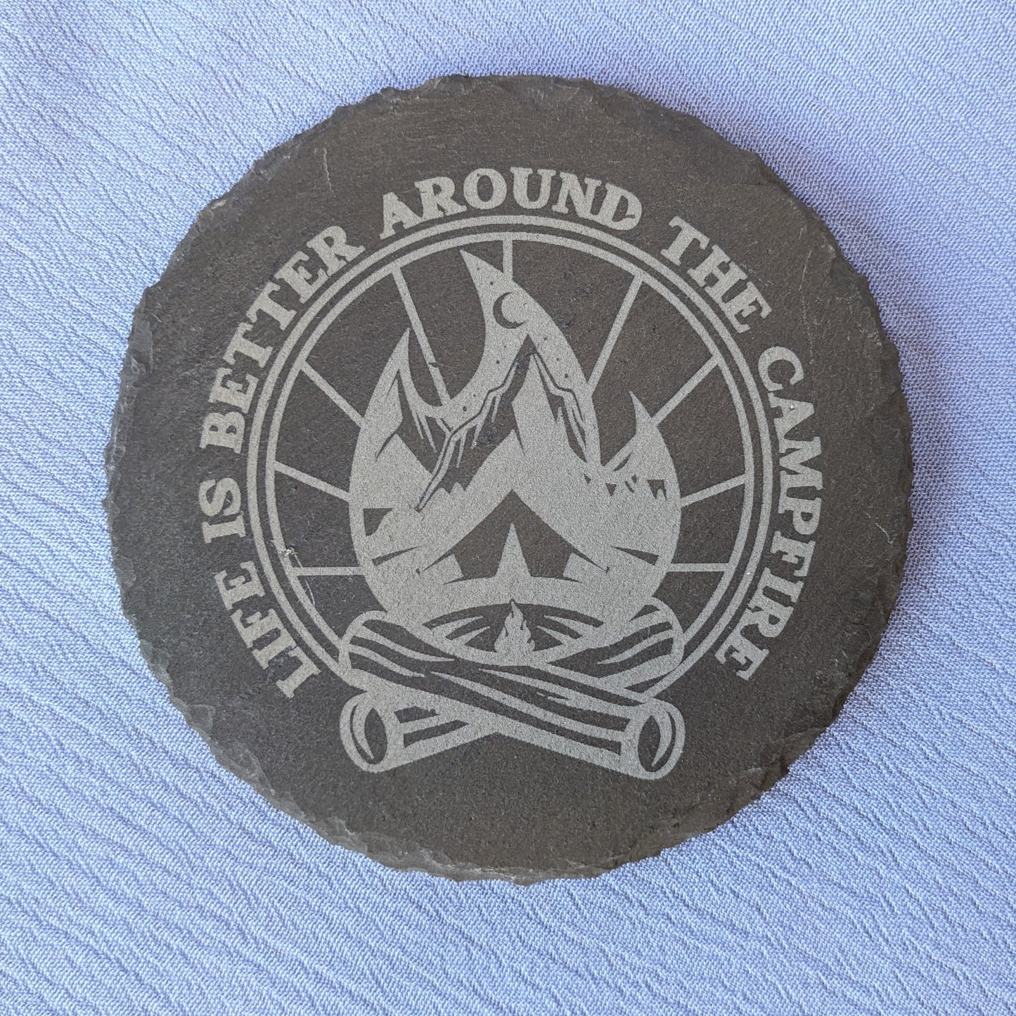 Camping Coasters Slate- Individual