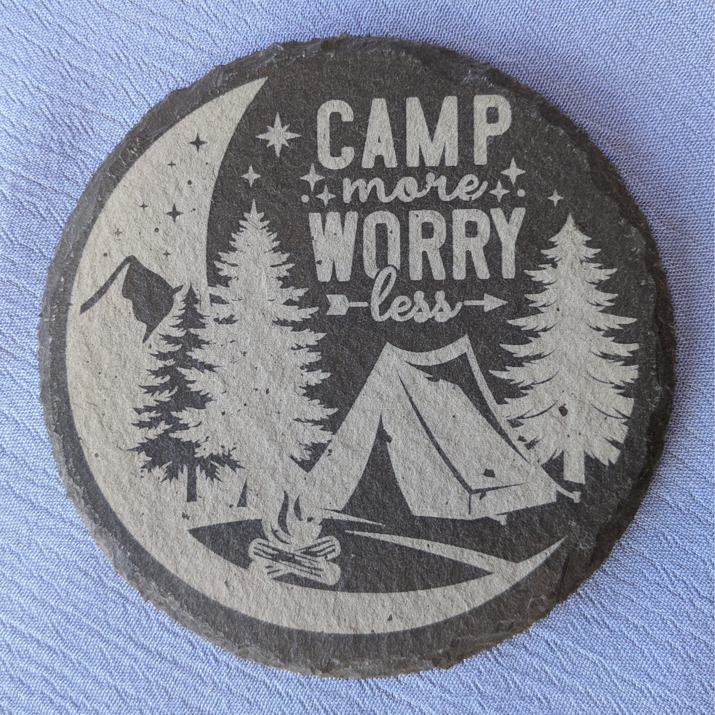 Camping Coasters Slate- Individual