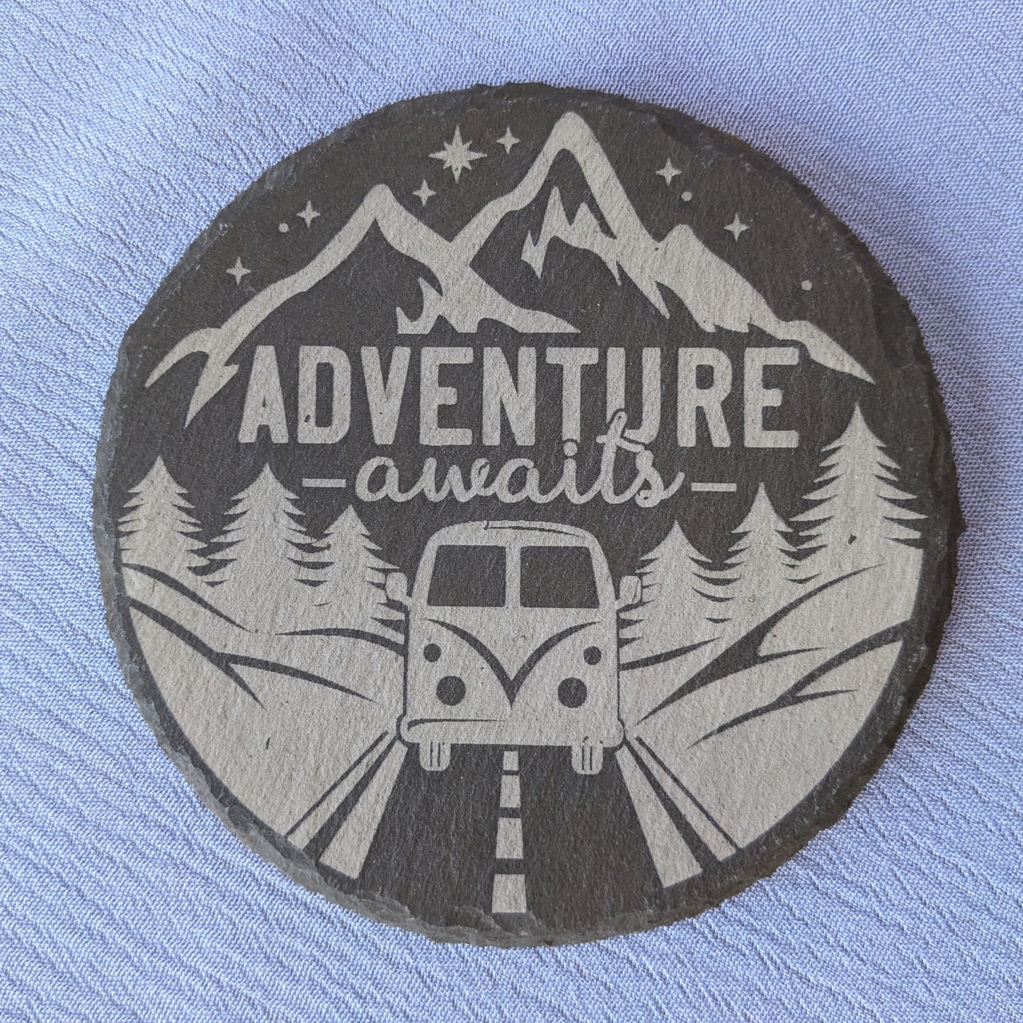 Camping Coasters Slate- Individual