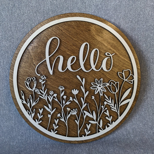 Hello Wall Sign