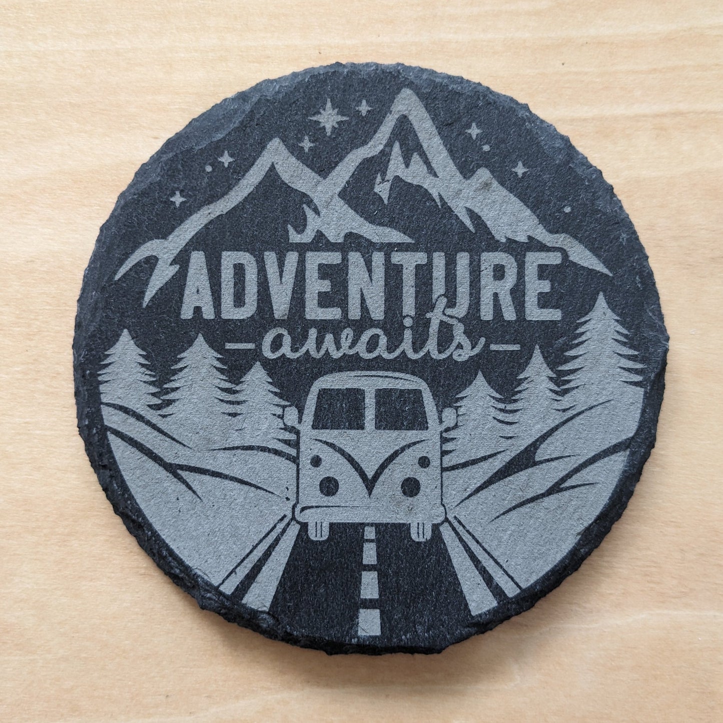 Camping Coasters Slate- Individual