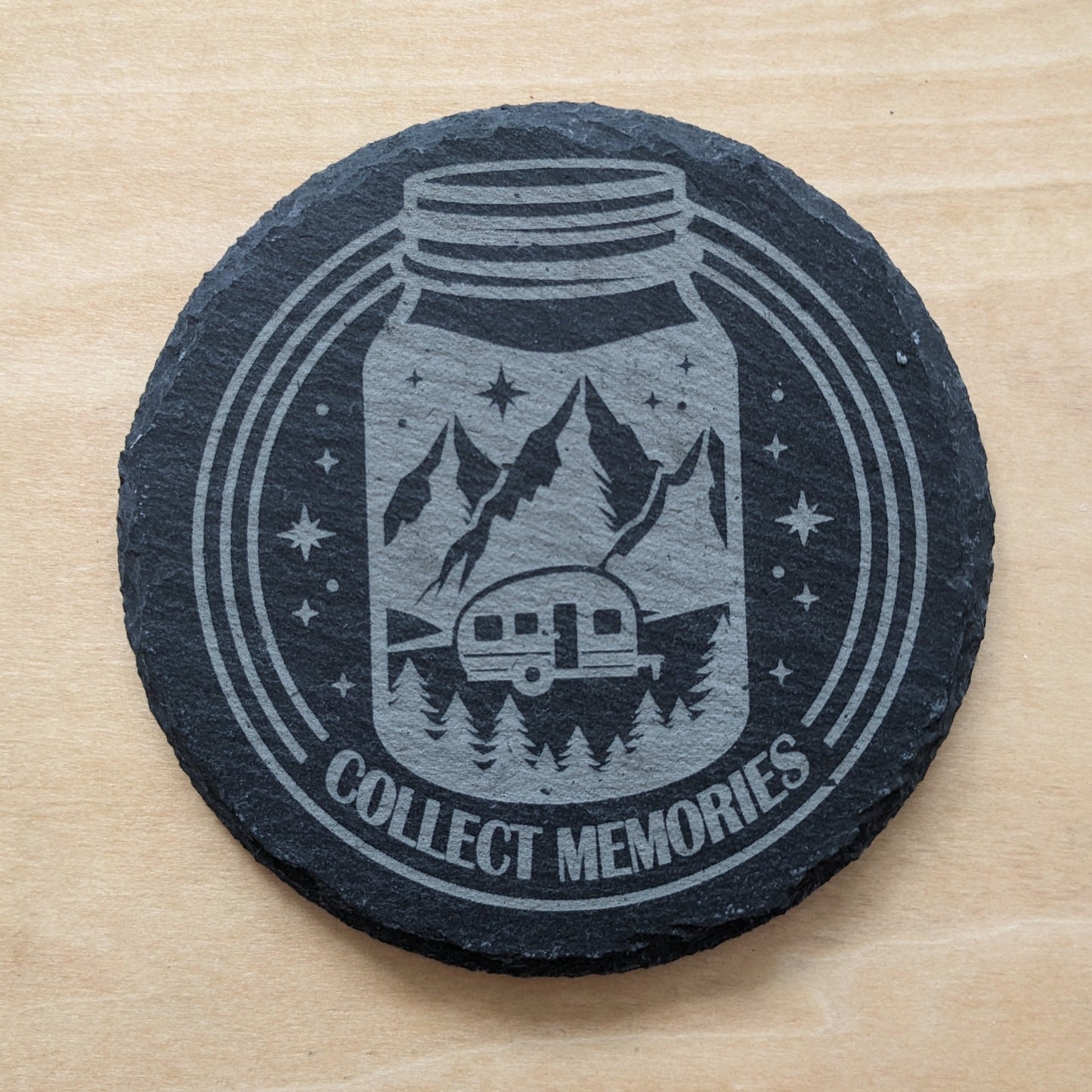 Camping Coasters Slate- Individual