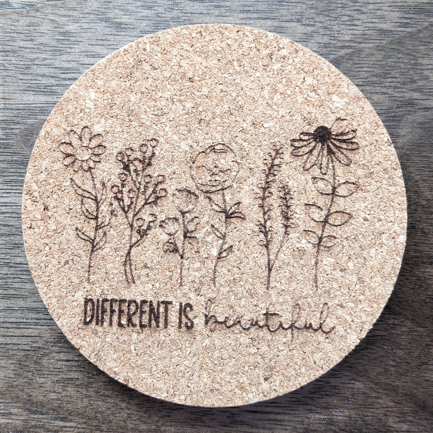 Wildflower Coasters - Individual Cork