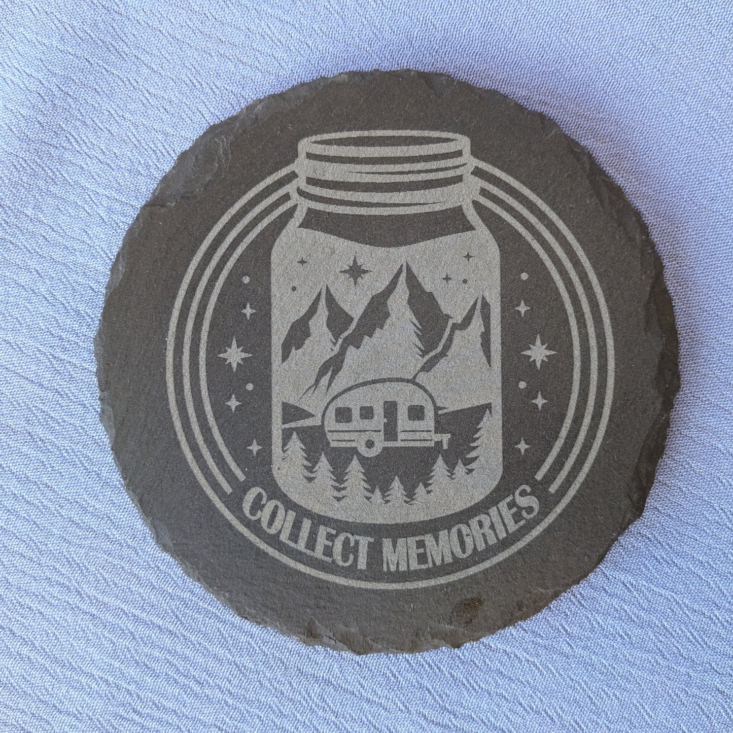 Camping Coasters Slate- Individual
